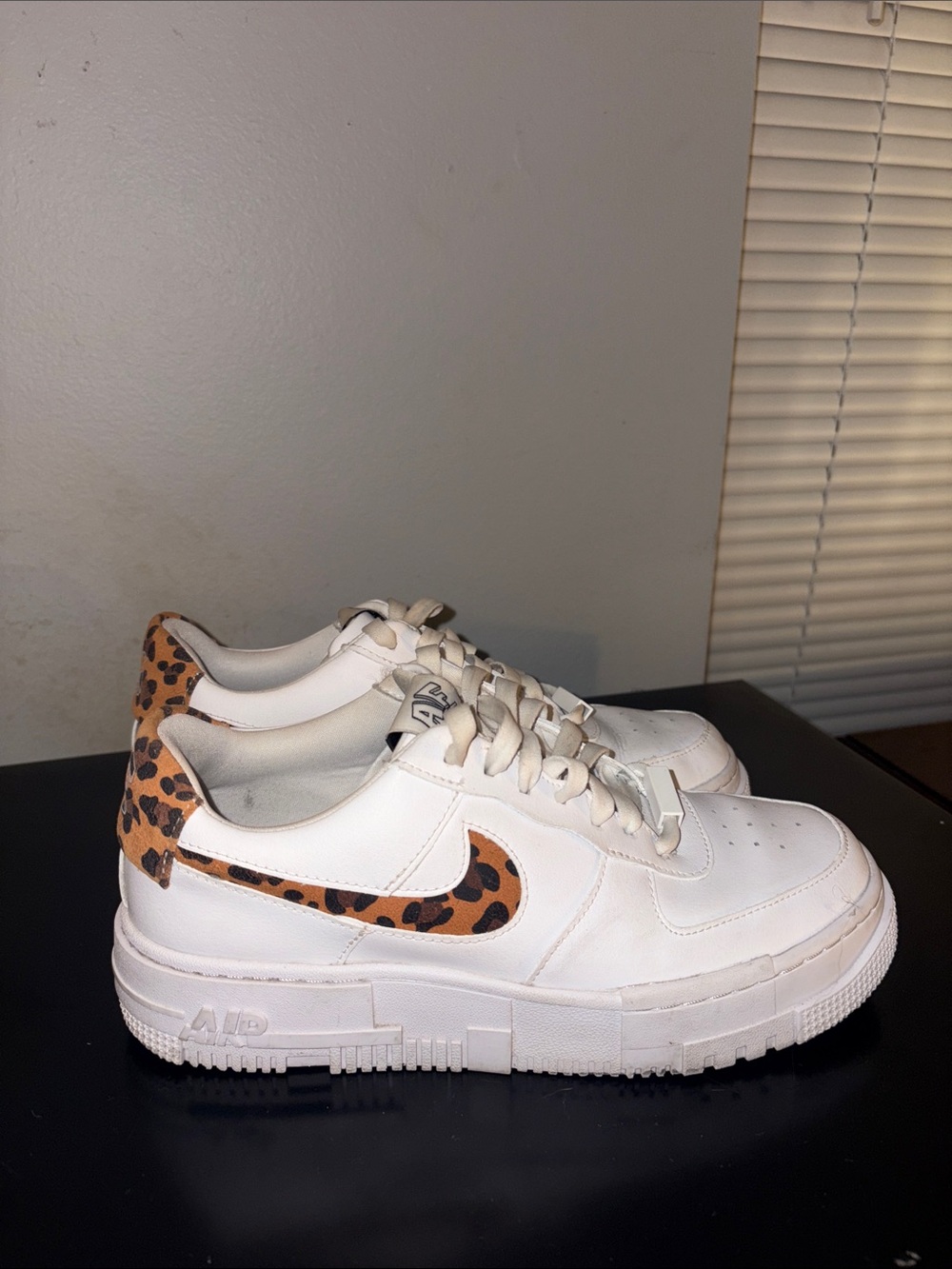 White leopard Nike Air Force